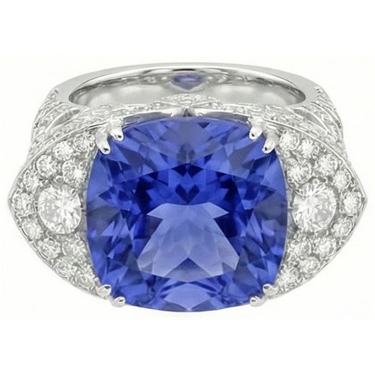 echter round diamant 9Karat ring Vorderansicht