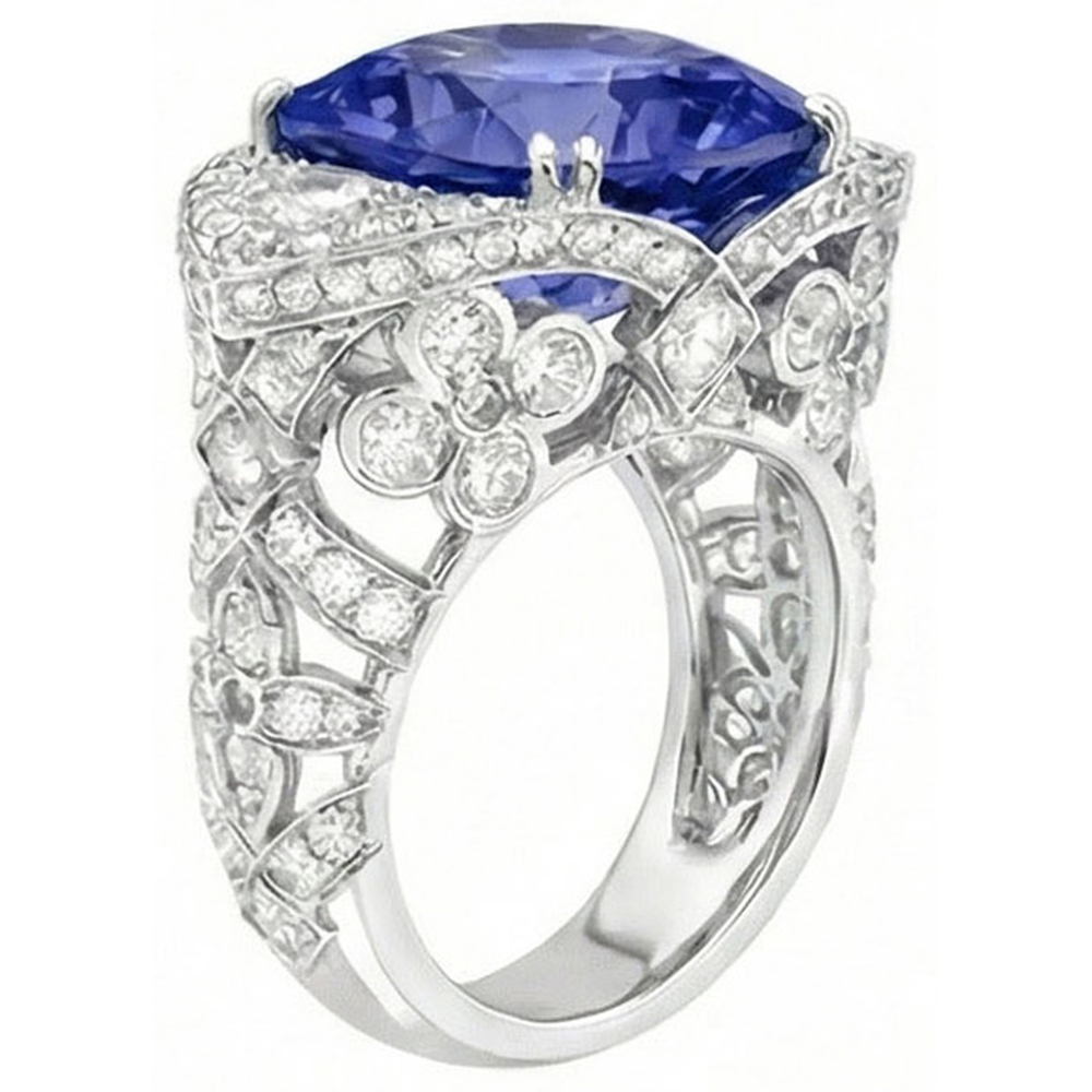 echter round diamant 9Karat ring Seitenansicht