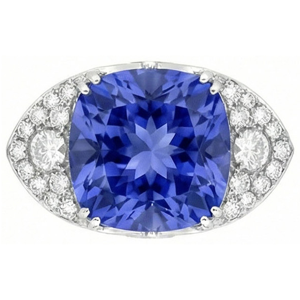 echter round diamant 9Karat ring Detailansicht