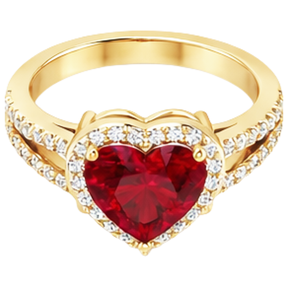 echter round rubin 8.00Karat ring Seitenansicht