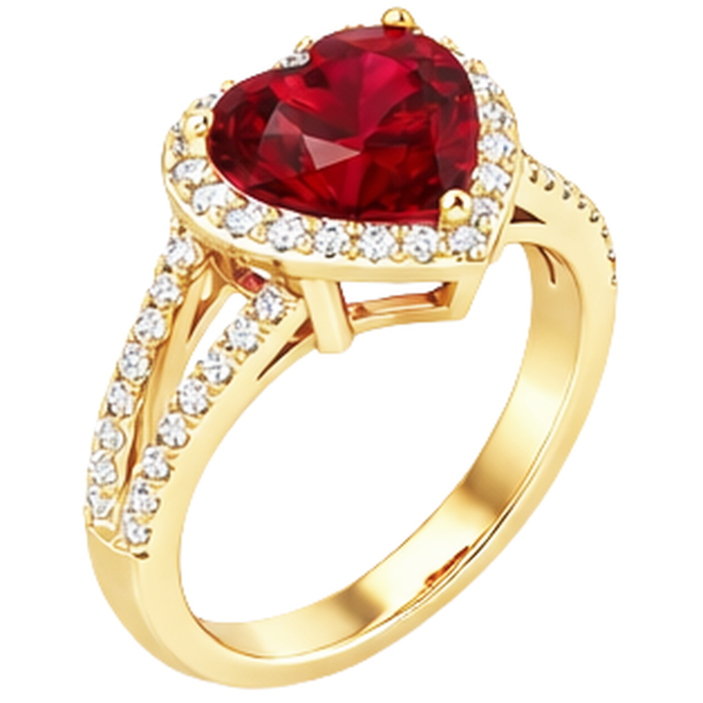 echter round rubin 8.00Karat ring Detailansicht