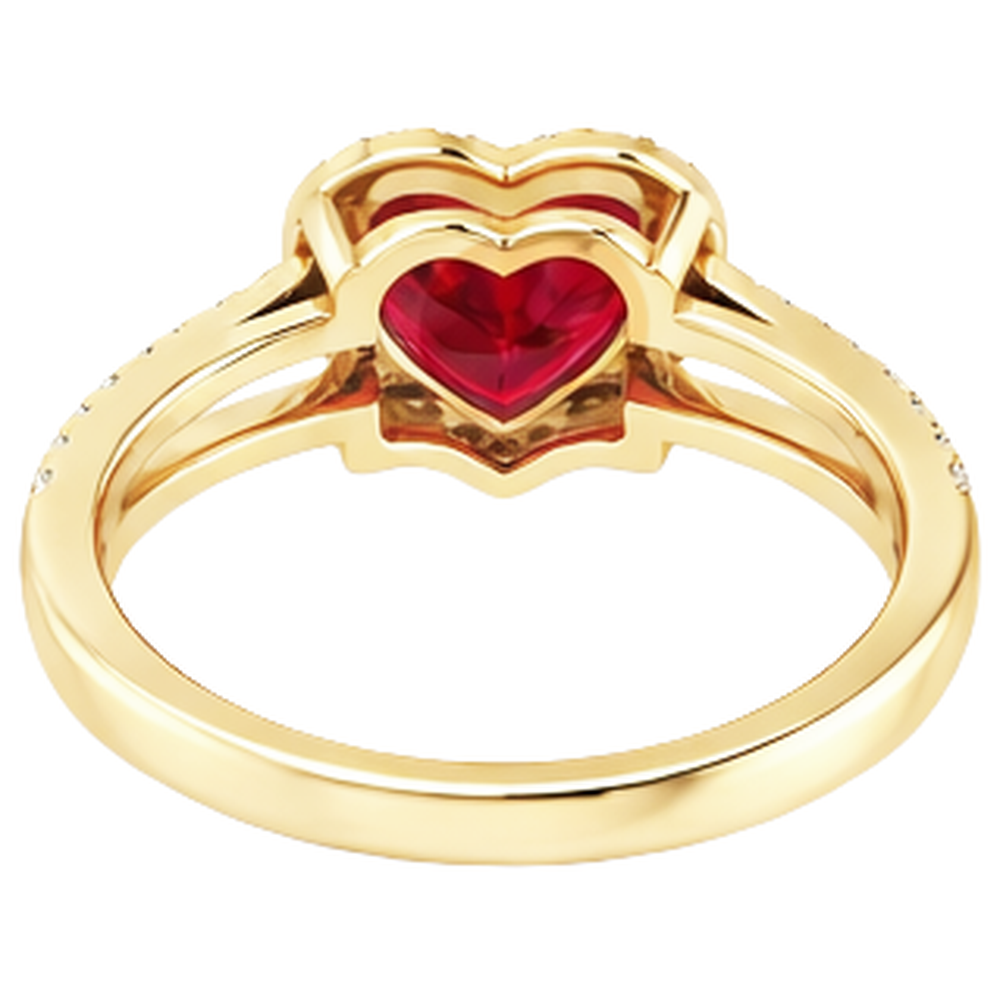 echter round rubin 8.00Karat ring auf Weiß