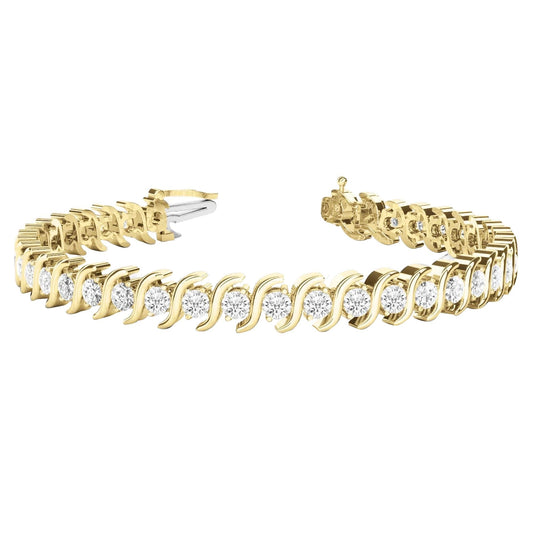 9.50 Karat Echt Diamant Tennisarmband 14K Gelbgold