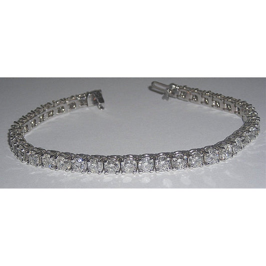 9.50 Karat Echt Diamant Tennisarmband Vs Schmuck Solid WG 14K