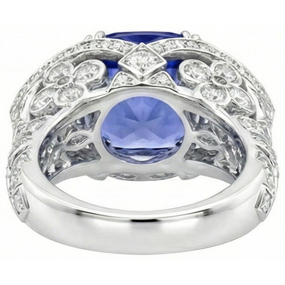 echter round diamant 9Karat ring Profilansicht