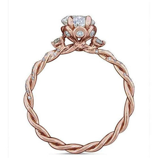 echter oval diamant 2.15Karat ring Vorderansicht