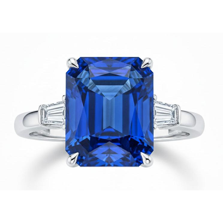 echter baguette diamant 7Karat ring Seitenansicht