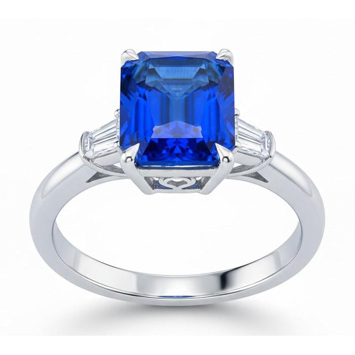 echter baguette diamant 7Karat ring Detailansicht