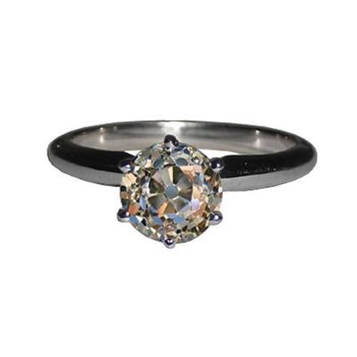 Alter Bergmann Echt Diamant Solitärring 2,51 Karat Neu Weißgold