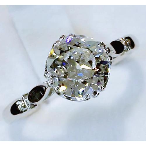 Alter Bergmann Solitaire Echt Diamant Ring Engagement 2,50 Karat Schmuck 14K