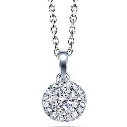 echter round diamant 2.80Karat anhänger Vorderansicht