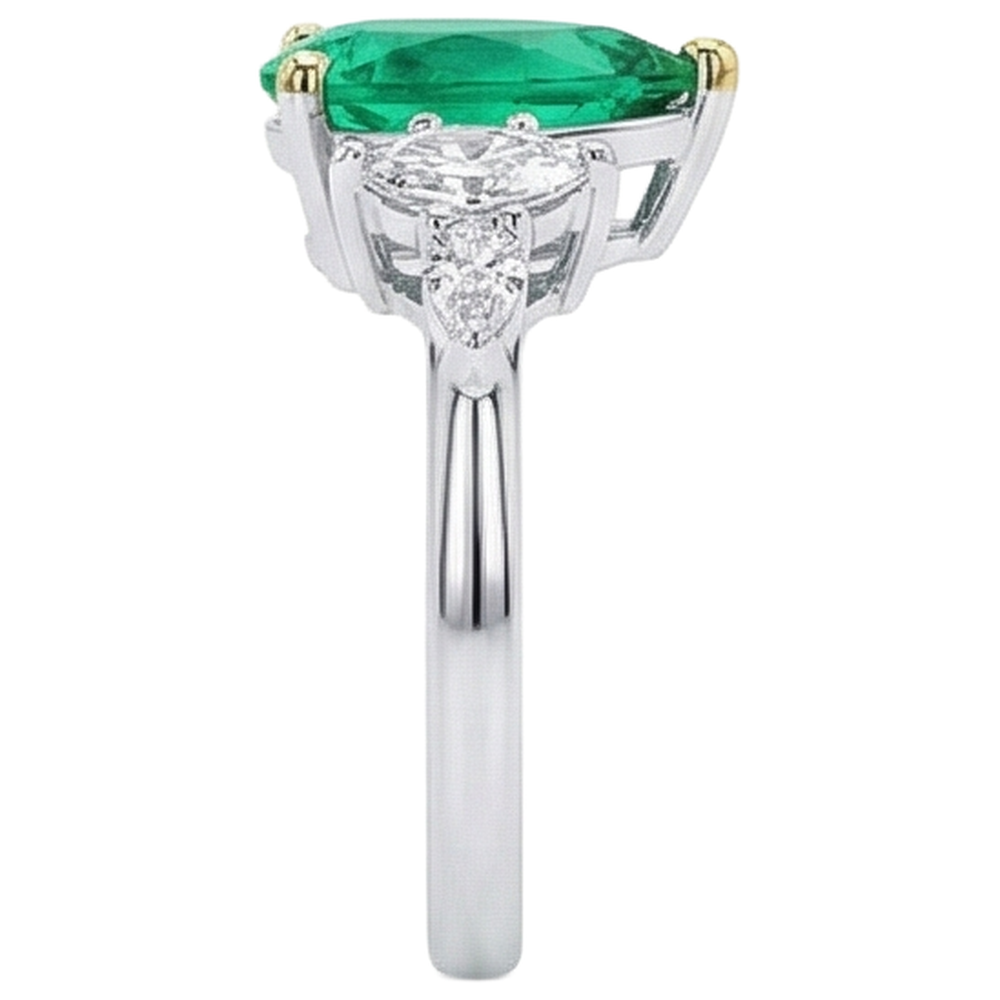 Brillanter Edelstein-Ring 3 Karat – Profilansicht