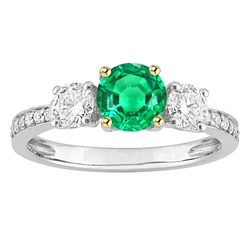 Naturreiner GIA-Geprüft Edler Smaragd Schmuckstein-Ring 1 Karat