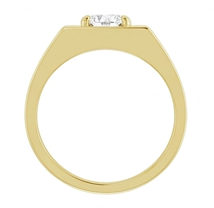 Antik-Kissen-Schliff Diamant Herrenring 1,50 Karat