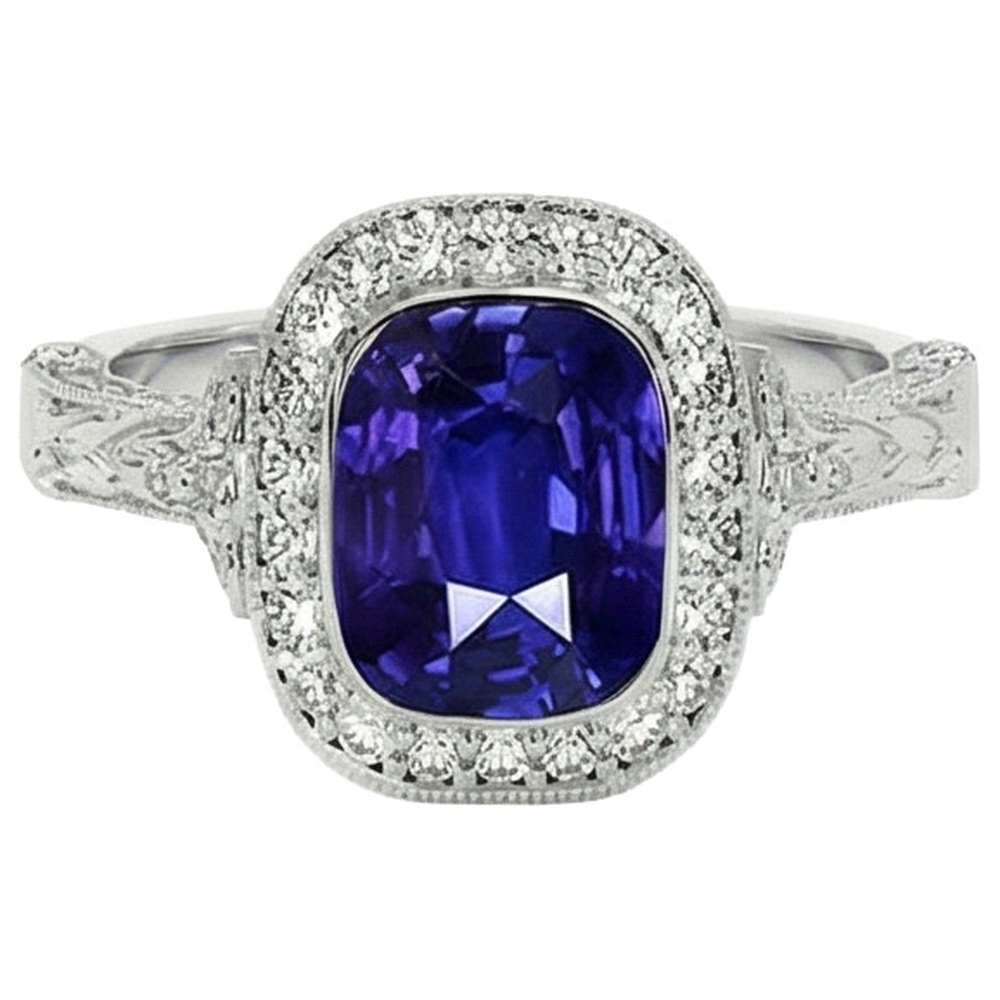 echter round diamant 8Karat ring Detailansicht