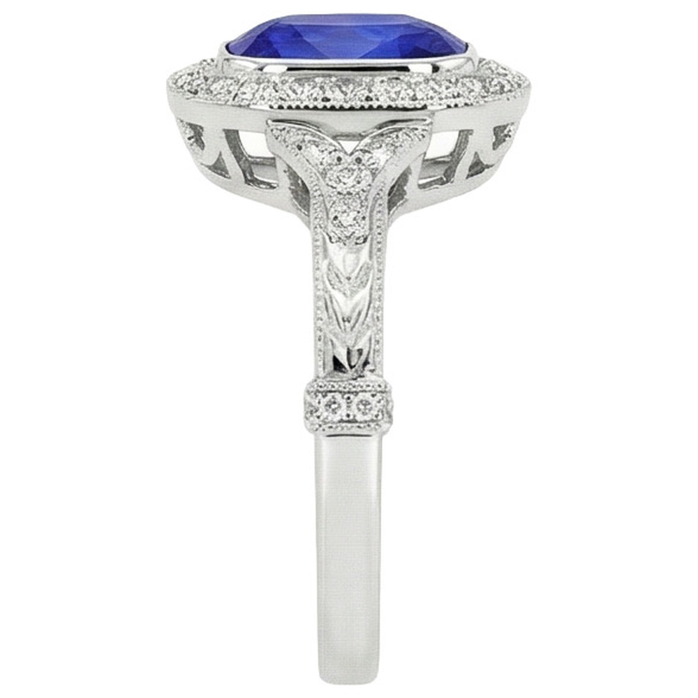 echter round diamant 8Karat ring Draufsicht