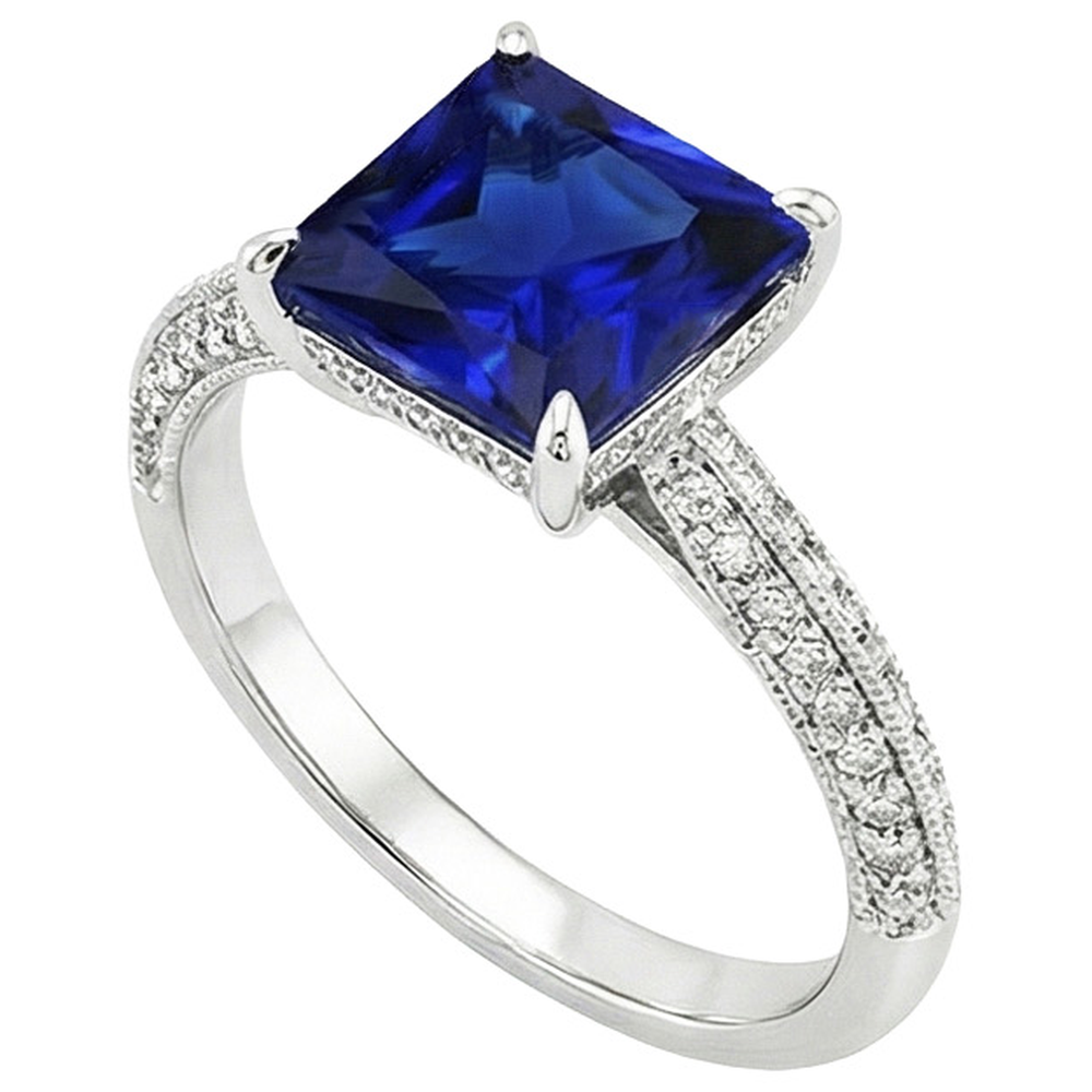 echter round diamant 4.50Karat ring Draufsicht