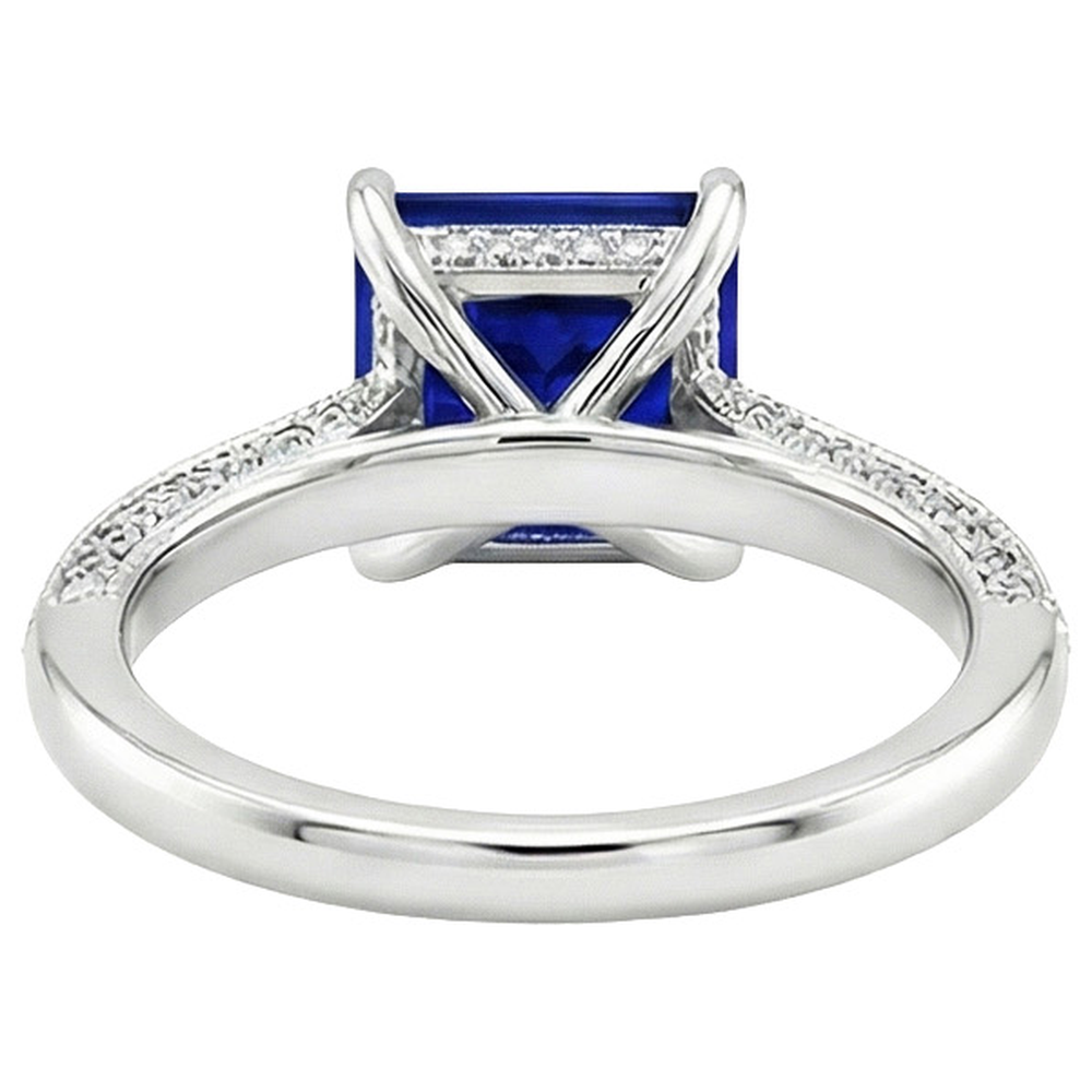 echter round diamant 4.50Karat ring auf Weiß