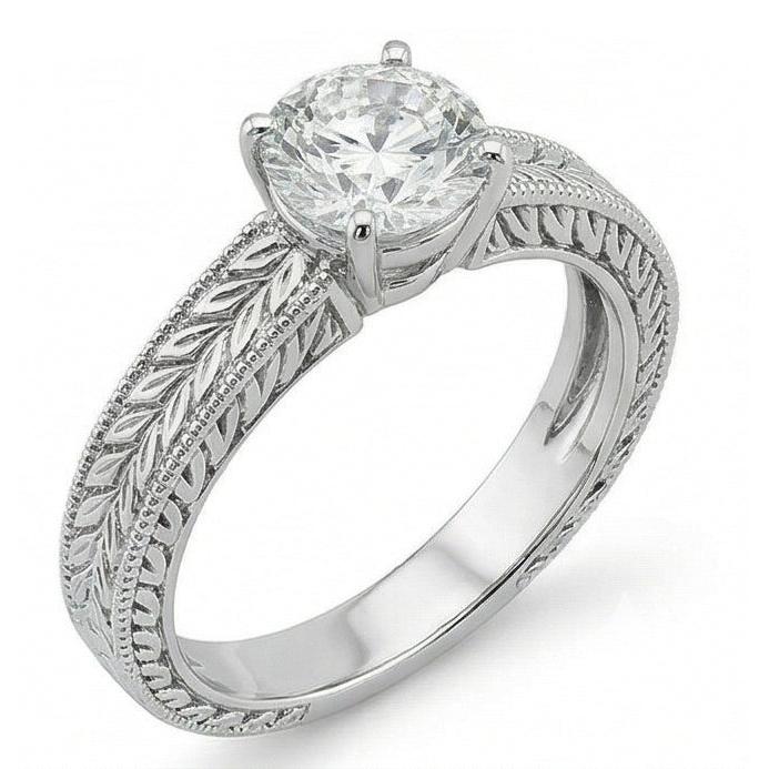 echter round diamant 2.50Karat ring Profilansicht