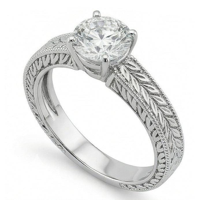 echter round diamant 2.50Karat ring auf Weiß
