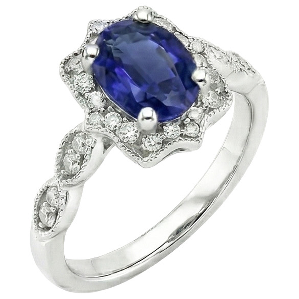 echter oval diamant 2.50Karat ring Vorderansicht