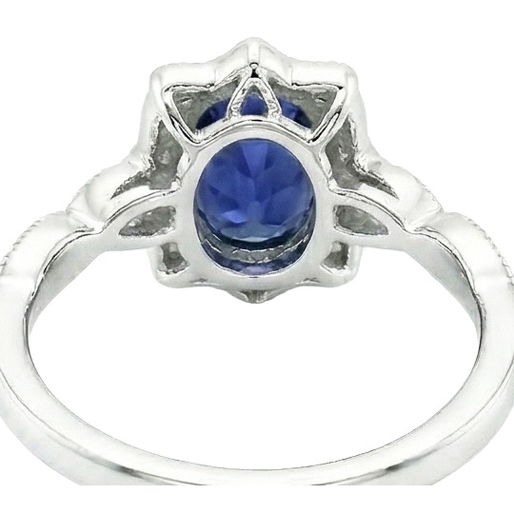 echter oval diamant 2.50Karat ring Seitenansicht