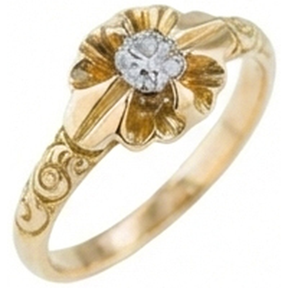 echter round diamant 0.50Karat ring Seitenansicht