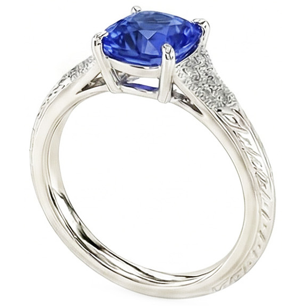 echter baguette diamant 2Karat ring Detailansicht