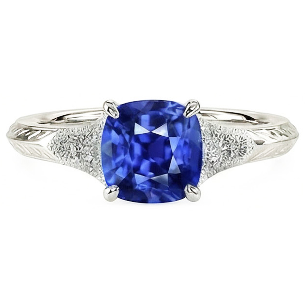 echter baguette diamant 2Karat ring Seitenansicht