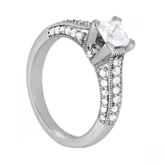 Antiker Stil 1,25 Kt. Echt Diamant-Verlobungsring Aus Massivem Gold 14K