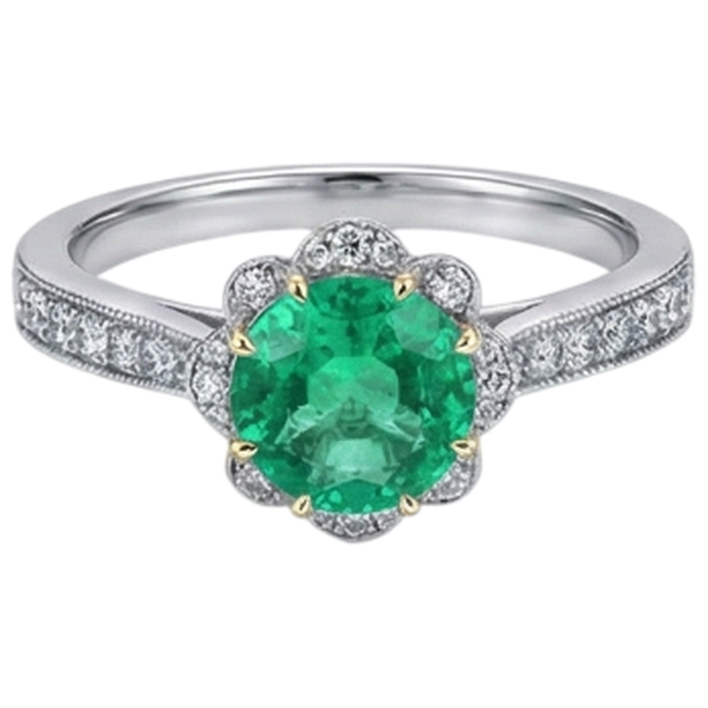 Handgefertigter Edelstein-Ring 2 Karat – Seitenansicht