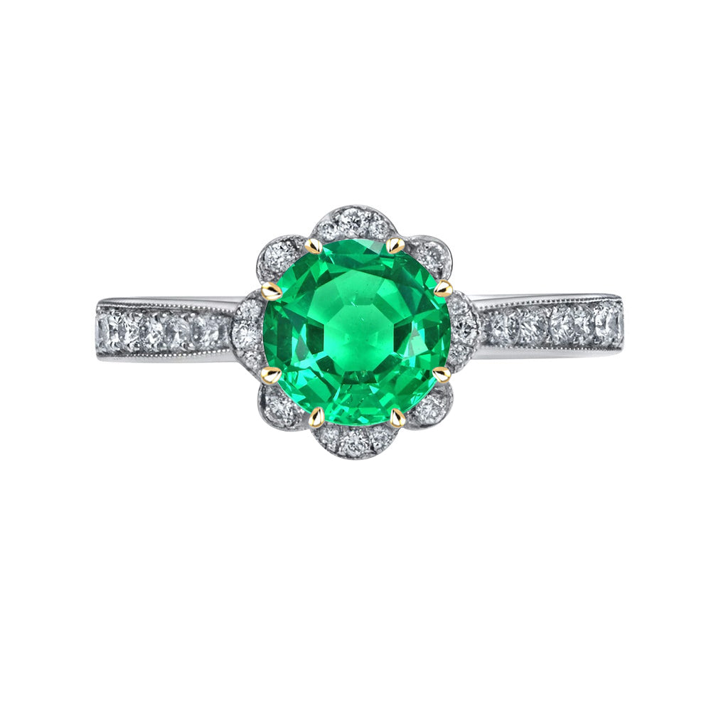 Authentischer Smaragd Edelstein-Ring – Hauptansicht