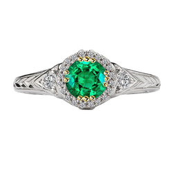 Handgefertigter Edler Smaragd Edelstein-Ring 2 Karat |