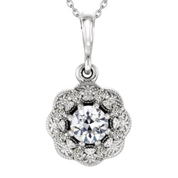 Diamant Antik Halo 2,50 Karat in 14K Weißgold