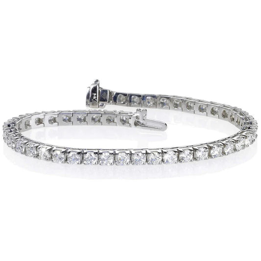 Armband Mit funkelnden Echte Diamanten im Rundschliff WG 14K 7,65 Karat