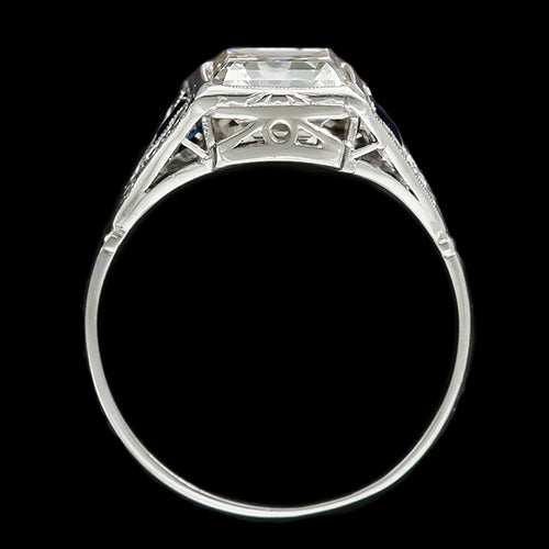echter asscher diamant 6.25Karat ring Detailansicht