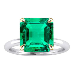 Premium Schmuckstein-Ring mit GIA-Geprüft Smaragd – 5 Karat