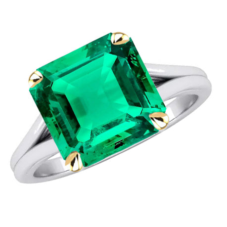 Exquisiter Edler Smaragd Schmuckstein-Ring 5 Karat – Hauptansicht