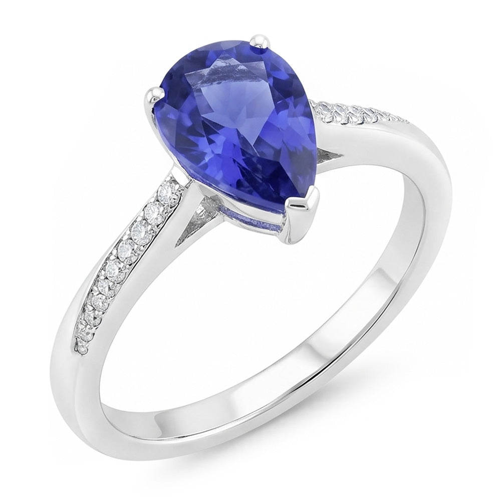 Authentischer Royalblauer Saphir Edelstein-Ring 1,50 Karat – 14K