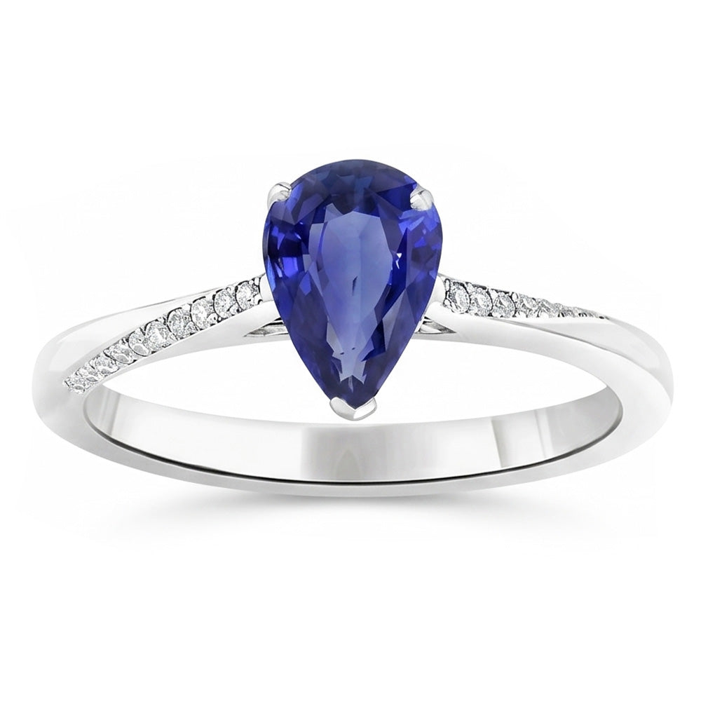 Authentischer Royalblauer Saphir Edelstein-Ring 1,50 Karat – 14K