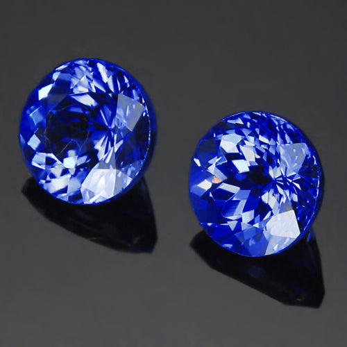 Zeitloser Blauer Tansanit Loose Sapphires Natural 8 Karat – Seitenansicht