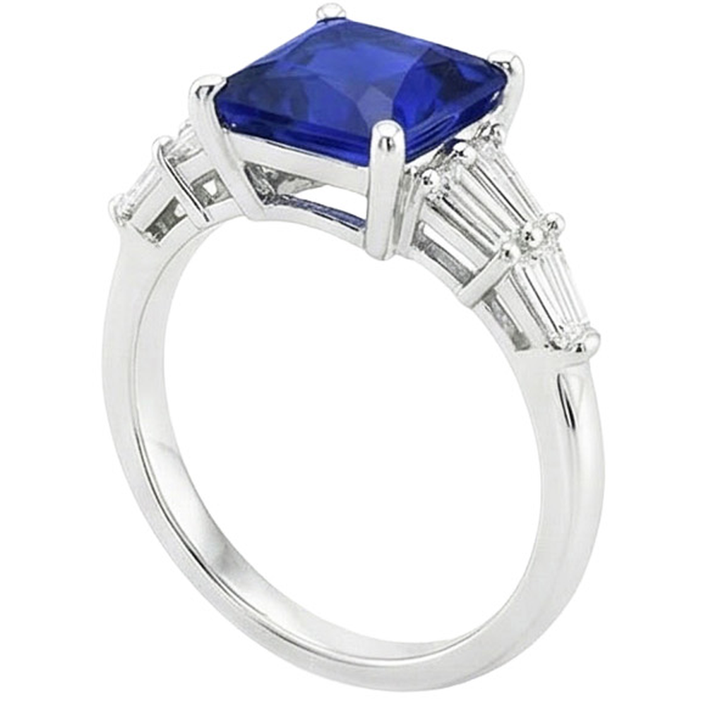 echter baguette diamant 5.50Karat ring Detailansicht