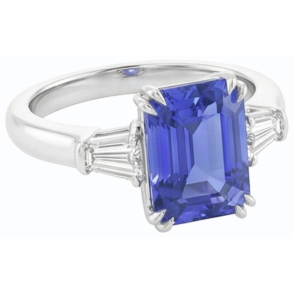 echter baguette diamant 2.25Karat ring Seitenansicht