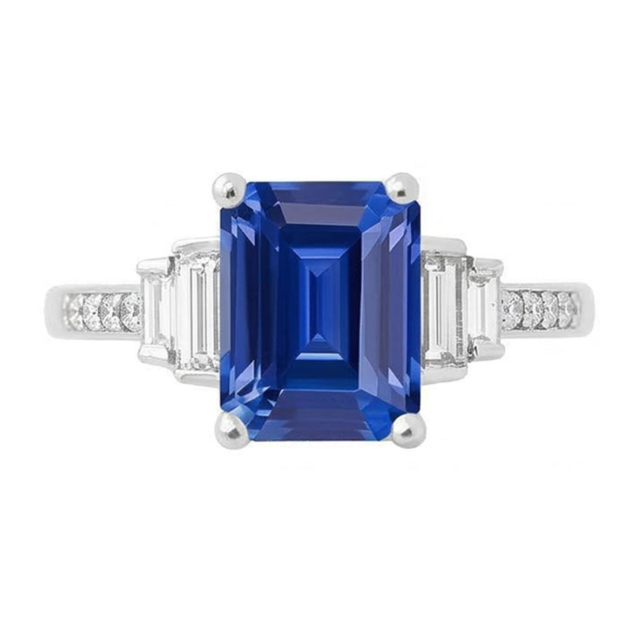 echter baguette diamant 3.50Karat ring Seitenansicht