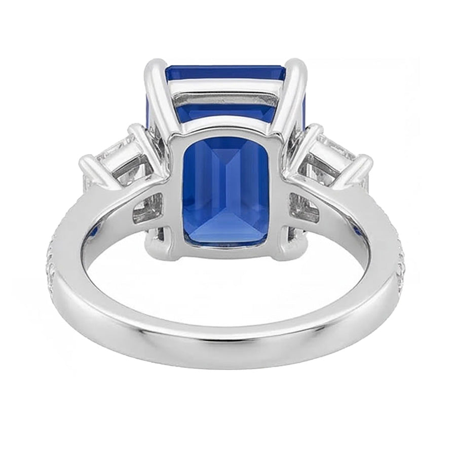 echter baguette diamant 3.50Karat ring Profilansicht