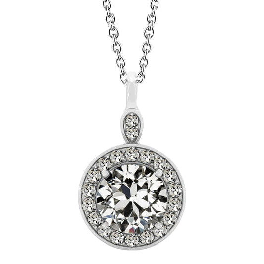 Schimmernder Edler Diamant Halo 1,50 Karat – Hauptansicht