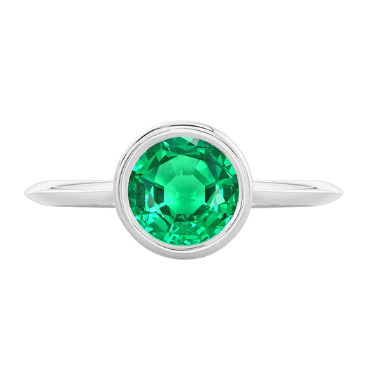 Brillanter Kolumbianischer Smaragd Farbstein-Ring 2 Karat – Hauptansicht