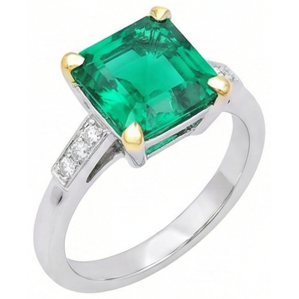 Luxuriöser Edelstein-Ring 5 Karat – Seitenansicht