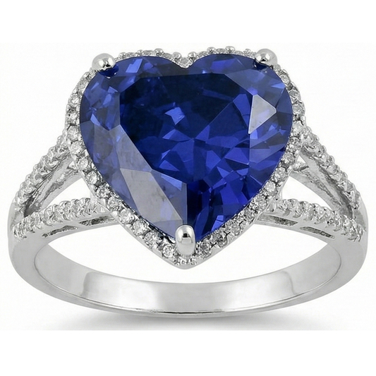 echter heart saphir 5.75Karat ring Seitenansicht