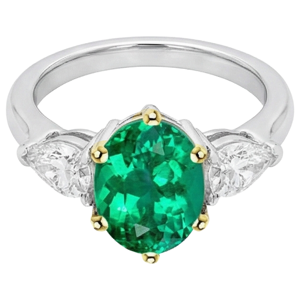 Brillanter Edelstein-Ring 4 Karat – Frontansicht